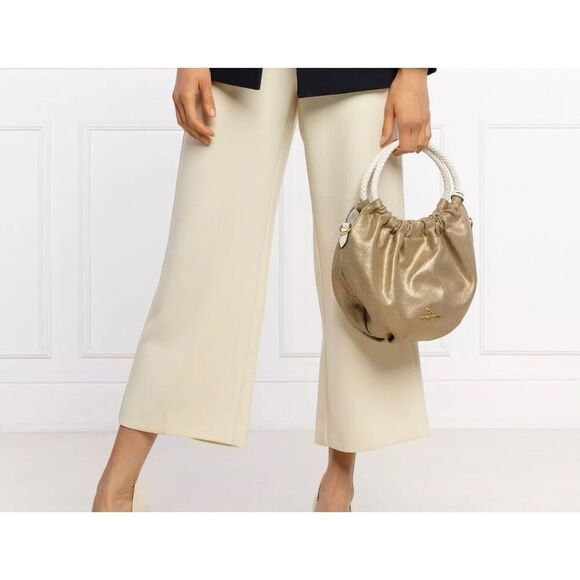 Michael Kors Women's Annie Gold/Tan Messenger Shoulder Bag - Picture 12 of 12